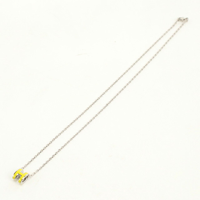 エルメス ペンダント レディース ブランド HERMES MINI POP H シルバー-イエロー アクセサリー