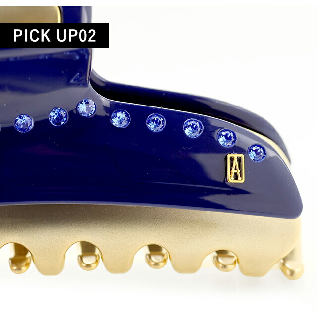 アレクサンドル ドゥ パリ ヘアクリップ レディース ブランド ALEXANDRE DE PARIS ヴァンドームLクリップ スワロフスキー ICCL-12832-03-M5 MARINE ヘアアクセサリー