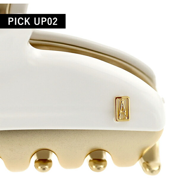 アレクサンドル ドゥ パリ ヘアクリップ レディース ブランド ALEXANDRE DE PARIS ヴァンドームMクリップ ICCM-15571-02-P1 ホワイト ヘアアクセサリー