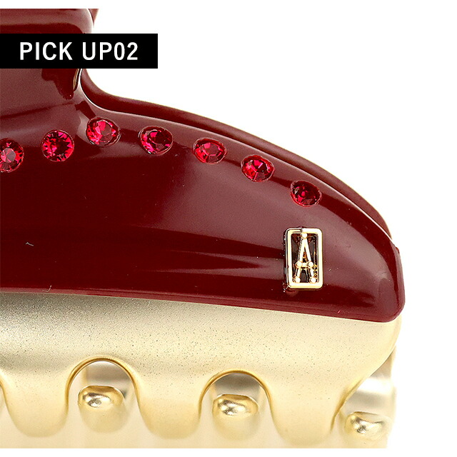 アレクサンドル ドゥ パリ ヘアクリップ レディース ブランド ALEXANDRE DE PARIS ヴァンドームMクリップ スワロフスキー ICCM-15571-03-B2 BORDEAUX ヘアアクセサリー