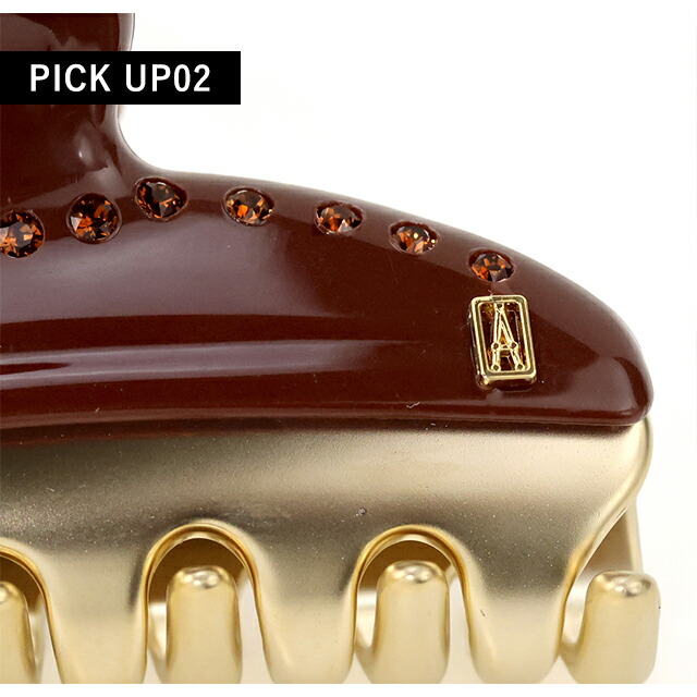 アレクサンドル ドゥ パリ ヘアクリップ レディース ブランド ALEXANDRE DE PARIS ヴァンドームMクリップ スワロフスキー ICCM-15571-03-H2 BRUN ヘアアクセサリー