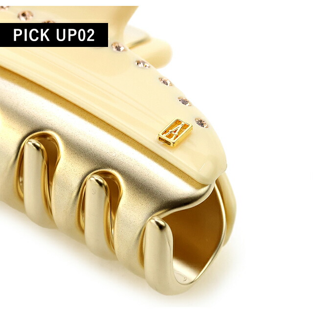 アレクサンドル ドゥ パリ ヘアクリップ レディース ブランド ALEXANDRE DE PARIS ヴァンドームMクリップ スワロフスキー ICCM-15571-03-I1 IVOIRE ヘアアクセサリー