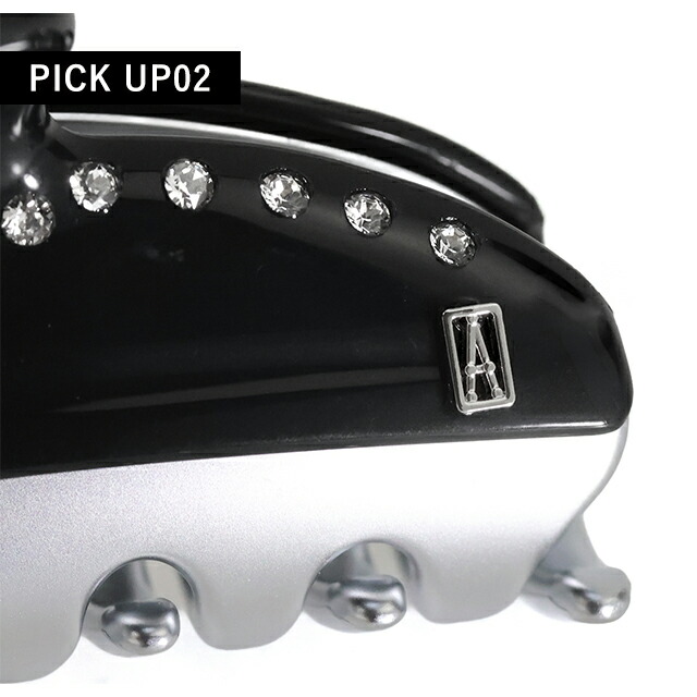 アレクサンドル ドゥ パリ ヘアクリップ レディース ブランド ALEXANDRE DE PARIS ヴァンドームMクリップ スワロフスキー ICCM-15571-03-N4 NOIR B ヘアアクセサリー