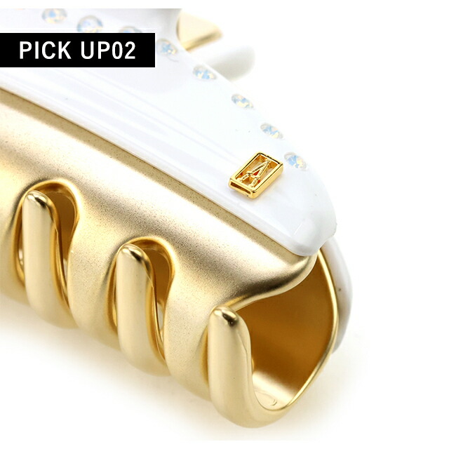 アレクサンドル ドゥ パリ ヘアクリップ レディース ブランド ALEXANDRE DE PARIS ヴァンドームMクリップ スワロフスキー ICCM-15571-03-P1 BLANC NAT ヘアアクセサリー