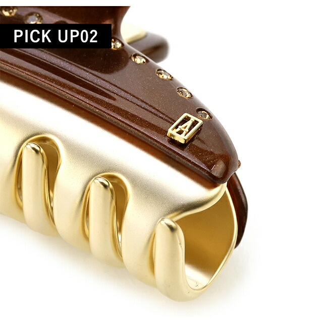 アレクサンドル ドゥ パリ ヘアクリップ レディース ブランド ALEXANDRE DE PARIS ヴァンドームMクリップ スワロフスキー ICCM-15571-03-X4 PAIL BROWN ヘアアクセサリー