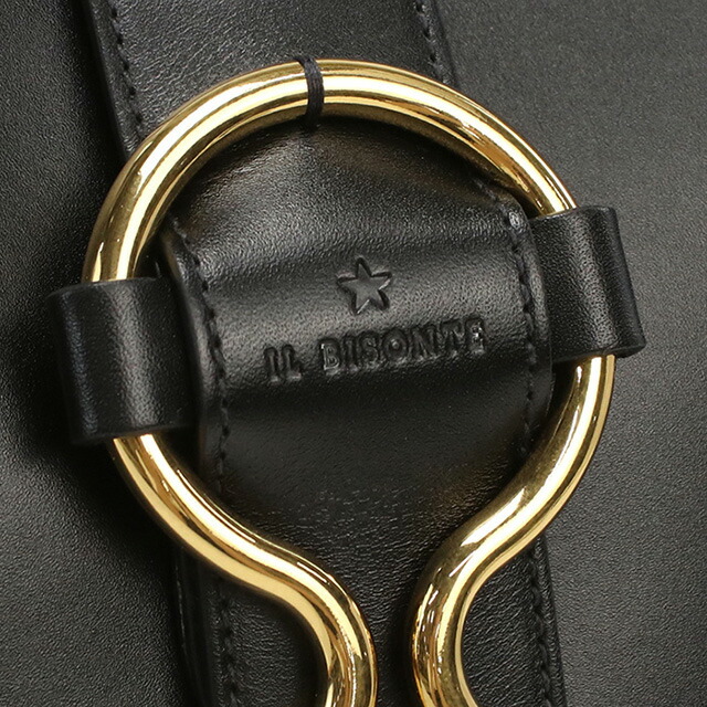 イル ビゾンテ 斜め掛け ショルダーバッグ レディース ブランド IL BISONTE レザー イタリア BBU035 ブラック バッグ