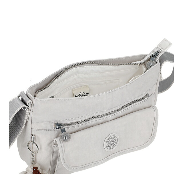 キプリング ショルダーバッグ レディース ブランド Kipling CHINA KI93900NR COOL FOG ライトグレー 斜めがけ 高級 おしゃれ プレゼント 女性 実用的 かわいい
