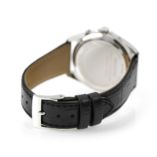 シチズン レグノ ソーラーテック 電波ソーラー 腕時計 ソーラー電波腕時計 ソーラー電波時計 メンズ 革ベルト CITIZEN REGUNO KS3-115-20 アナログ ホワイト ブラック 黒 ブランド おしゃれ 防水 プレゼント 男性 実用的