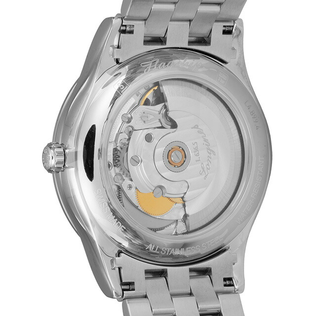 ロンジン フラッグシップ 自動巻き 腕時計 ブランド メンズ LONGINES L4.899.4.21.6 アナログ ホワイト 白 スイス製 おしゃれ 防水 プレゼント 男性 実用的