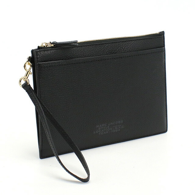 マーク・ジェイコブス 化粧ポーチ ポーチ レディース MARC JACOBS THE SMALL WRISTLET レザー ベトナム 2S3SMP036S01 BLACK ブラック バッグ 持ち歩き 小さめ 小物入れ ブランド 高級 おしゃれ プレゼント 女性 実用的 かわいい
