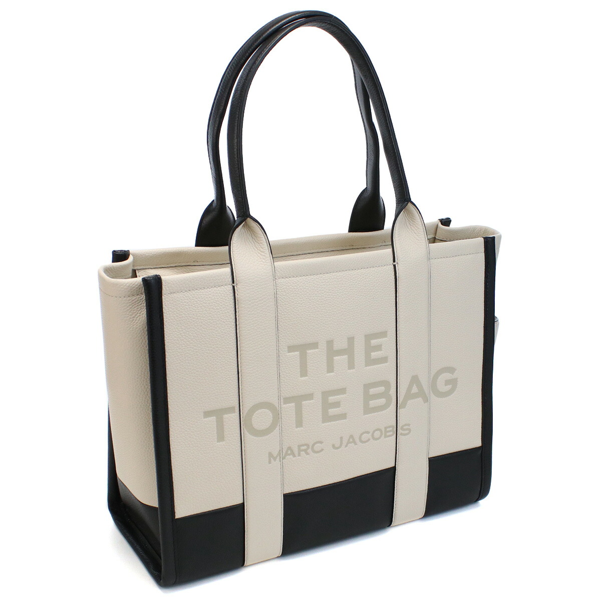 MARC JACOBS マークジェイコブス トートバッグ レディース H015L01RE22 IVORY MULTI ホワイト系 ロゴ レザー バッグ 肩掛け マチあり ファスナー開閉 バック 誕生日 軽量 手提げ ブランド 高級 おしゃれ プレゼント 女性 実用的 かわいい