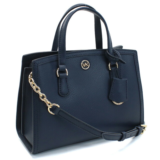 マイケル・コース ハンドバッグ レディース MICHAEL KORS CHANTAL レザー ベトナム 30F2G7CM1T NAVY ネイビー系 バッグ 軽量 小さめ 手提げ ブランド 高級 おしゃれ プレゼント 女性 実用的 かわいい