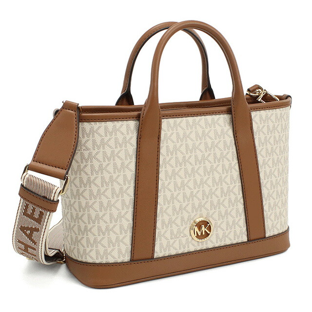 マイケル・コース トートバッグ レディース MICHAEL KORS LUISA インドネシア 30R4G99T1V VANILLA-LUGG ホワイト系 ブラウン系 バッグ 軽量 手提げ ブランド 高級 おしゃれ プレゼント 女性 実用的 かわいい
