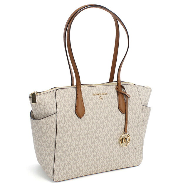 マイケルコース トートバッグ レディース ブランド Michael Kors MARILYN ミャンマー 30S2G6AT2B VANILLA-ACRN ホワイト系 ブラウン系 バッグ 軽量 手提げ 高級 おしゃれ プレゼント 女性 実用的 かわいい