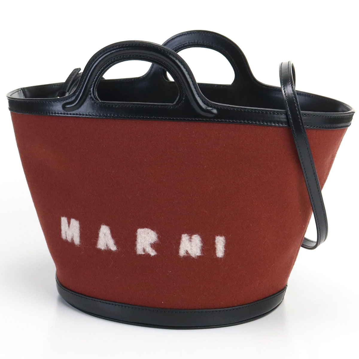 マルニ トートバッグ レディース MARNI ウール ナイロン カーフレザー イタリア BMMP0097Q1 ブラウン系 バッグ 軽量 手提げ ブランド 高級 おしゃれ プレゼント 女性 実用的 かわいい