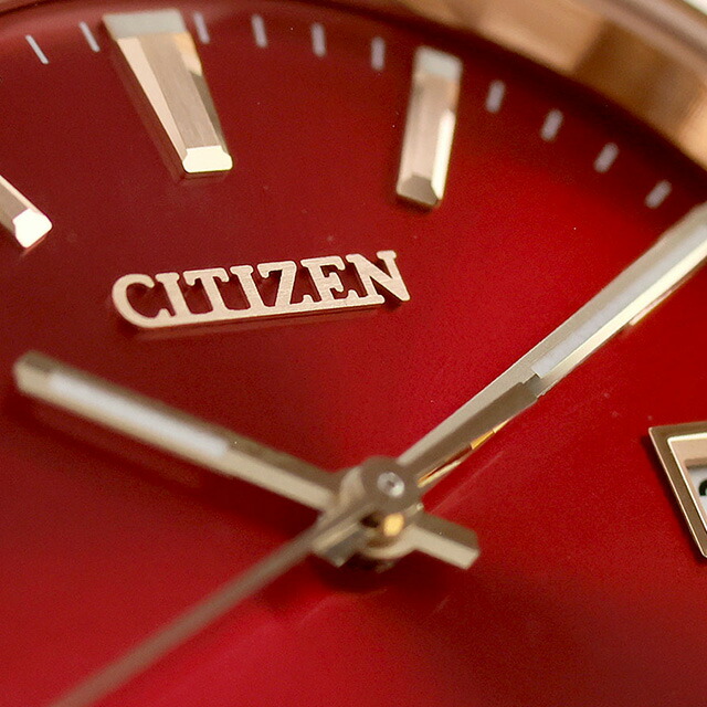 シチズン コレクション 自動巻き 腕時計 ブランド メンズ CITIZEN COLLECTION NB1055-04W アナログ 茜色 赤 おしゃれ 防水 プレゼント 男性 実用的