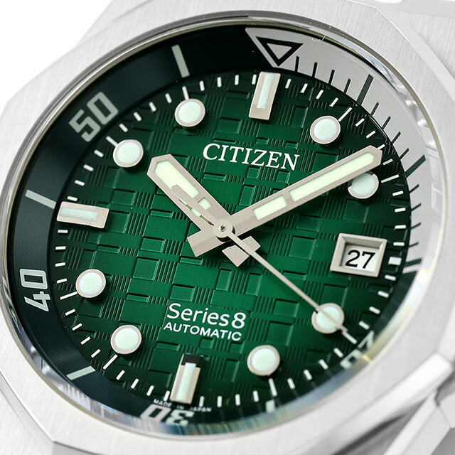 シチズン シリーズ8 890 メカニカル 自動巻き 腕時計 ブランド メンズ 耐磁2種 CITIZEN Series 8 NB6060-58X アナログ グリーン 日本製 高級 おしゃれ 防水 文字盤 大きい プレゼント 男性 実用的