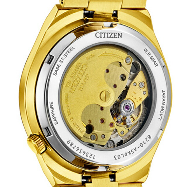 シチズン コレクション TSUYOSA 自動巻き 腕時計 ブランド メンズ CITIZEN COLLECTION NJ0152-51X アナログ グリーン ゴールド おしゃれ 防水 プレゼント 男性 実用的