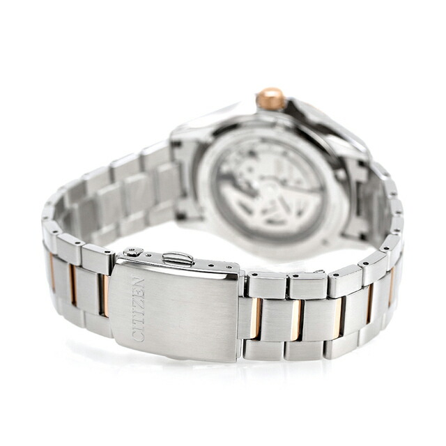 シチズン コレクション メカニカル 自動巻き 腕時計 メンズ オープンハート CITIZEN COLLECTION NP1014-77E アナログ ブラック ピンクゴールド 黒 日本製 ブランド おしゃれ 防水 プレゼント 男性 実用的