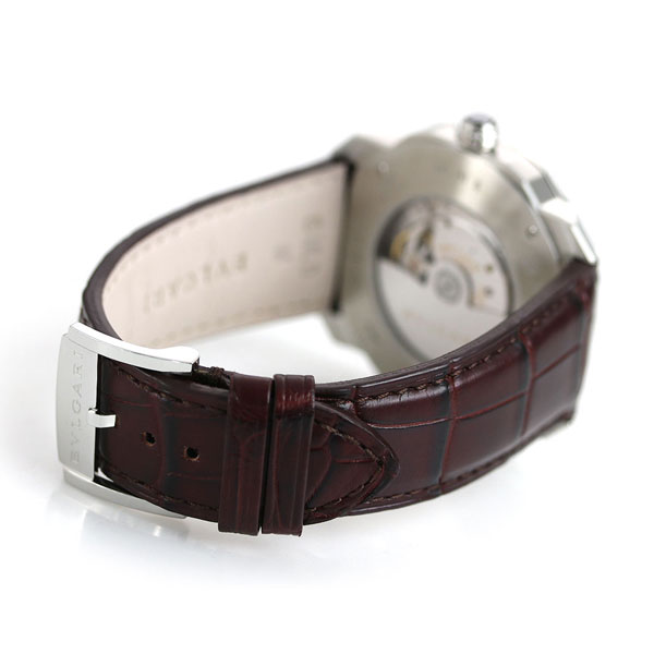 ブルガリ オクト ローマ 41mm メンズ 腕時計 OC41C1SLD BVLGARI ブラック ダークブラウン 高級 ブランド おしゃれ 防水 プレゼント 男性 実用的