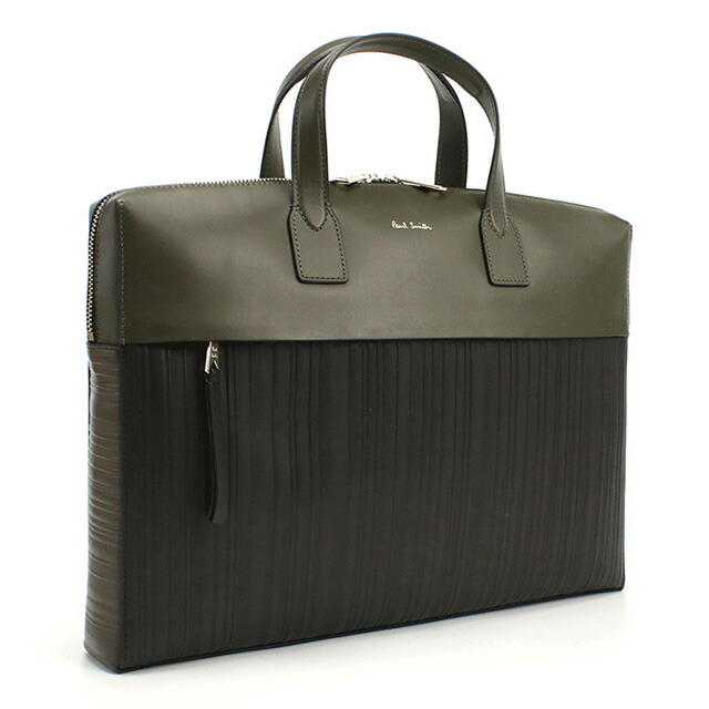 ポール・スミス ブリーフケース メンズ Paul Smith レザー タイ M1A7167 GREEN カーキ ブラック バッグ 軽量 A4 ノートpc ブランド 高級 おしゃれ プレゼント 男性 実用的 かっこいい