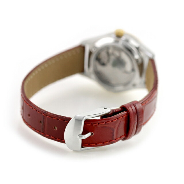 シチズン コレクション メカニカル デイ＆デイト 自動巻き 腕時計 ブランド レディース CITIZEN COLLECTION PD7166-03A アナログ ホワイト レッド 白 日本製 おしゃれ 防水 軽い 華奢 かわいい プレゼント 女性 実用的