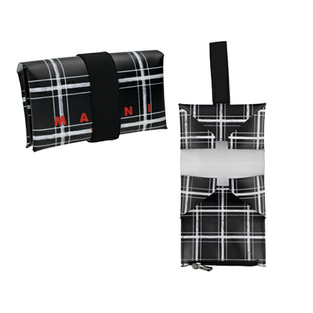 マルニ 三つ折り財布 メンズ レディース ブランド MARNI PFMI0007U9-P6052 ブラック ウォレット 高級 おしゃれ プレゼント 実用的