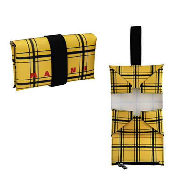 マルニ 三つ折り財布 メンズ レディース ブランド MARNI PFMI0007U9-P6052 イエロー ウォレット 高級 おしゃれ プレゼント 実用的