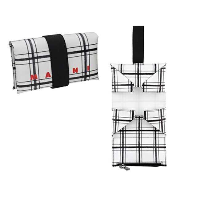 マルニ 三つ折り財布 メンズ レディース ブランド MARNI PFMI0007U9-P6052 ホワイト ウォレット 高級 おしゃれ プレゼント 実用的