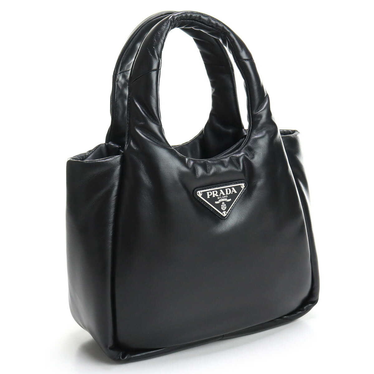 プラダ ハンドバッグ レディース PRADA NAPPA SOFT レザー イタリア 1BG412 NERO ブラック バッグ 軽量 小さめ 手提げ ブランド 高級 おしゃれ プレゼント 女性 実用的 かわいい