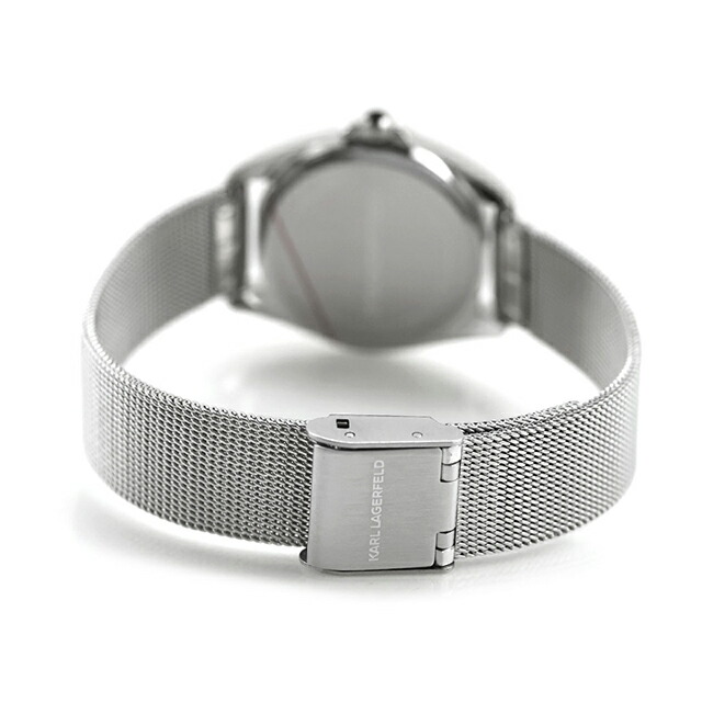 カール・ラガーフェルド ラウンド エッセンシャル クォーツ 電池式 腕時計 ブランド レディース KARL LAGERFELD R0553107504 アナログ ブラック 黒 おしゃれ 防水 かわいい プレゼント 女性 実用的