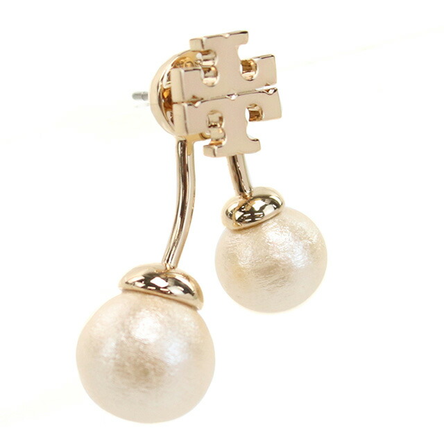 トリーバーチ ピアス レディース ブランド TORY BURCH 147756 TORY GOLD-CREAM ホワイト系 アクセサリー