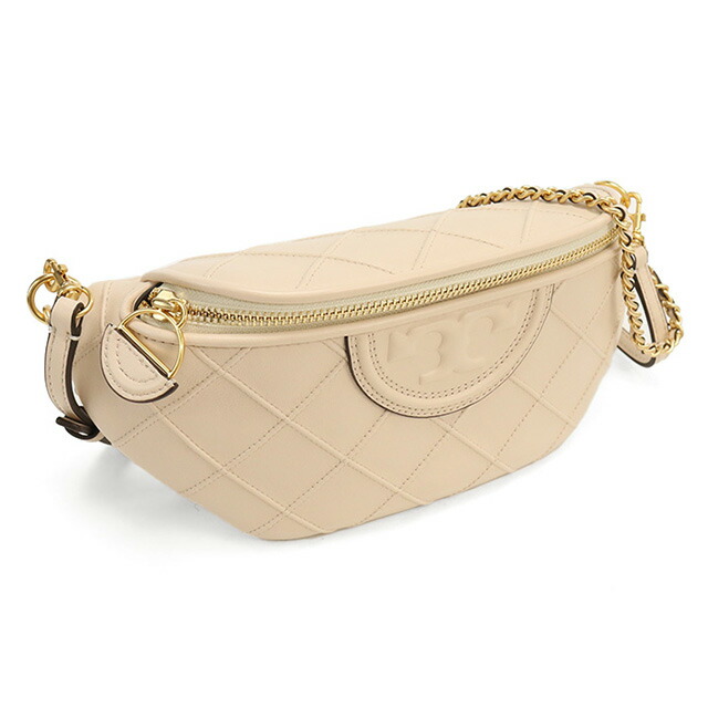 トリーバーチ ボディバッグ レディース ブランド TORY BURCH FLEMING NEW BELT BAG レザー 160132 NEW CREAM ベージュ系 バッグ 軽量 小さめ 高級 おしゃれ プレゼント 女性 実用的 かわいい