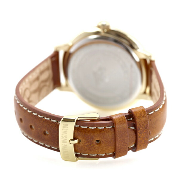 ヴィヴィアン ウエストウッド Cavendish クォーツ 電池式 腕時計 ブランド メンズ Vivienne Westwood VV299GDBR アナログ ゴールド キャメル おしゃれ 防水 プレゼント 男性 実用的
