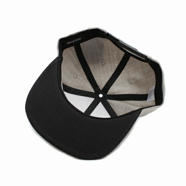 ブリクストン BRIXTON OATH 3 SNAPBACK キャップ 帽子 10777-LHGBK メンズ ライトヘザーグレー