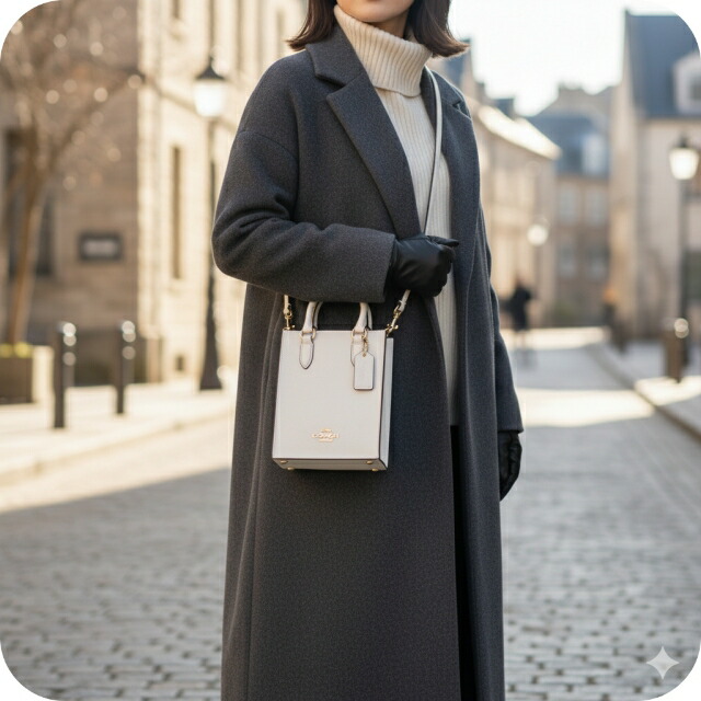 コーチ ショルダーバッグ メッセンジャーバッグ 2way ハンドバッグ COACH PLLD LTH NS MIN TOTE CJ500 IMCHK レディース チョーク ホワイト かわいい 斜めがけ ミニバック アウトレット ブランド 高級 おしゃれ プレゼント 女性 実用的