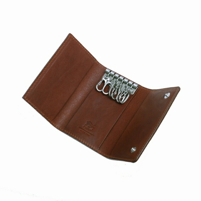 イルビゾンテ IL BISONTE キーケース SKH142-PO0001-BW221N レザー ブラウン ブランド 高級 おしゃれ プレゼント 実用的