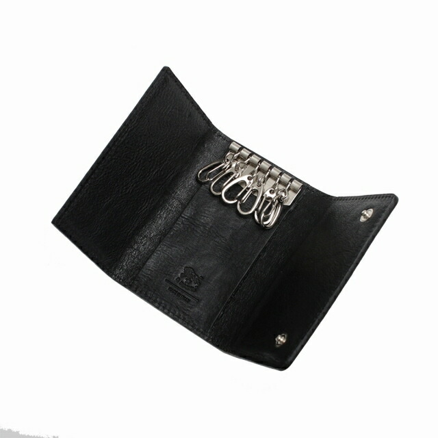 イルビゾンテ IL BISONTE キーケース SKH142-PO0001-BK116N レザー ブラック ブランド 高級 おしゃれ プレゼント 実用的