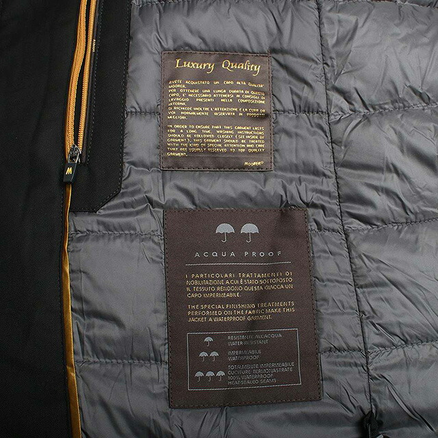 ムーレー MOORER ALBINI-PUM ダウンジャケット アウター MOUGI100090-ALBINI-NERO-44 メンズ ブラック ダウンジャケット