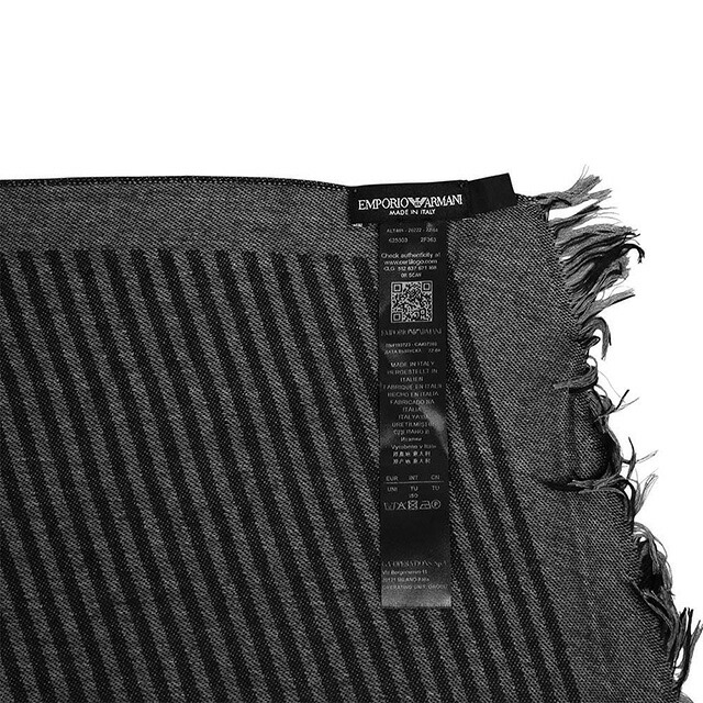 エンポリオアルマーニ EMPORIO ARMANI マフラー 625303-2F363-00041 メンズ グレー マフラー ブランド