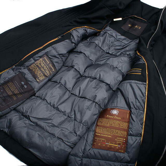 ムーレー MOORER ALBINI-PUM ダウンジャケット アウター MOUGI100090-ALBINI-DARKBLU-50 メンズ ダークブルー ダウンジャケット ブランド