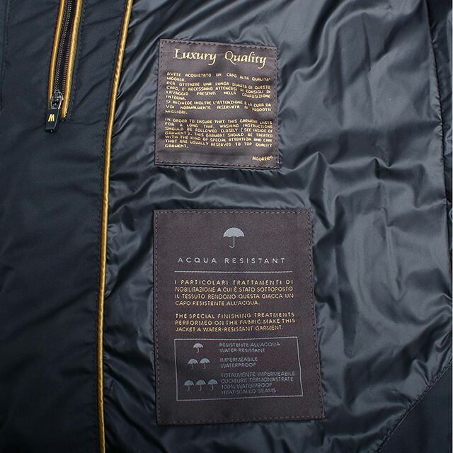 ムーレー MOORER FIRE-WK ダウンベスト MOUGI200307-FIRE-BLU-44 メンズ ブルー ダウンジャケット ブランド