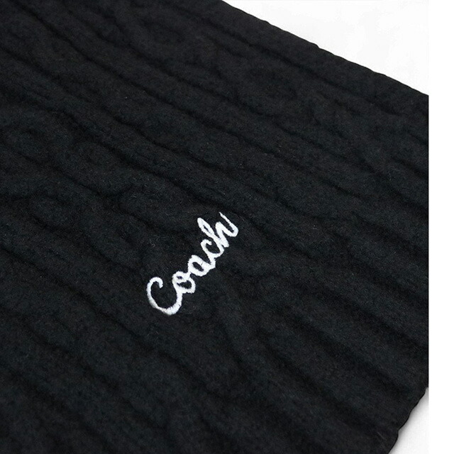 コーチ COACH EMBROIDRED CABLE KNIT MUFFLER マフラー CCL89-BLK ユニセックス マフラー ブランド