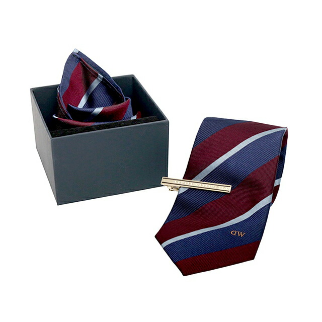 ダニエルウェリントン DANIEL WELLINGTON ネクタイ＆チーフ＆タイバー 3点セット DW02800003 メンズ ネクタイ ブランド