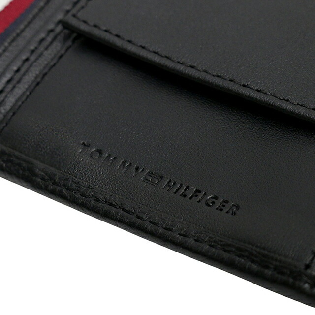 トミーヒルフィガー TOMMY HILFIGER TH PREMIUM CC & COIN 二つ折り財布 AM0AM12762BDS-BLACK メンズ ブランド ウォレット 高級 おしゃれ プレゼント 実用的