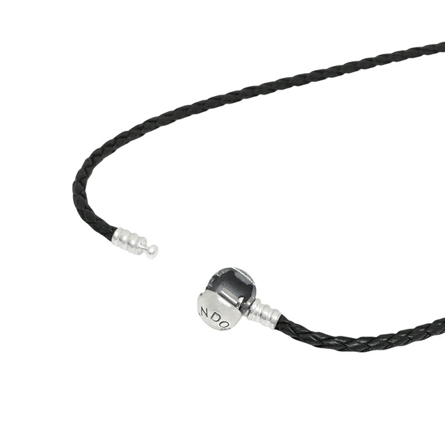 パンドラ ブレスレット メンズ レディース PANDORA Moments Double Black Leather Bracelet 590745cbk-d1 ユニセックス ブラック 腕輪 ジュエリー ブランド 高級 おしゃれ プレゼント 実用的 ペア