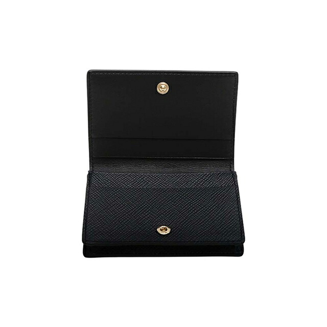 スマイソン SMYTHSON Panama Folded Card Case with Snap Closure カードケース 名刺入れ 1204388-black ユニセックス black カードケース ブランド