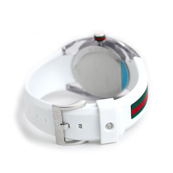グッチ 時計 スイス製 メンズ 腕時計 YA137102A GUCCI シンク 46mm シルバー ホワイト 高級 ブランド おしゃれ 防水 プレゼント 男性 実用的