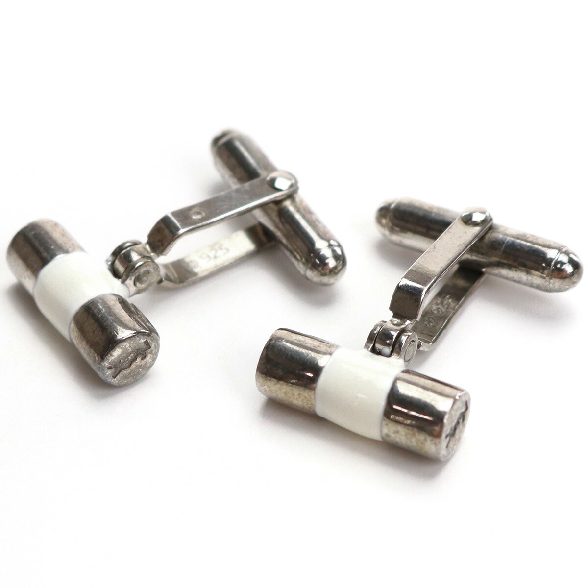 サンローラン カフス メンズ SAINT LAURENT メタル 185266 ホワイト系 アクセサリー プレゼント 実用的