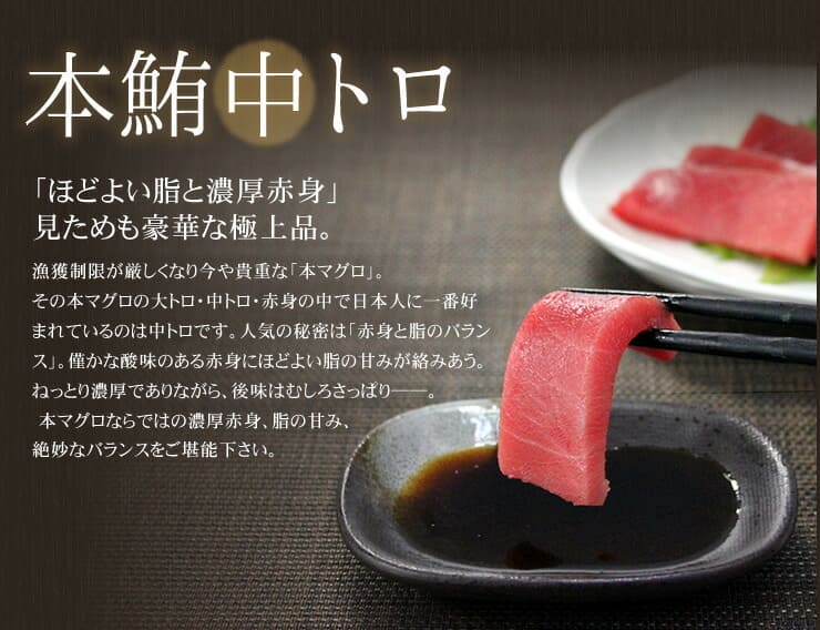 極上本マグロ 中トロ 赤身 320g セット（中トロ160g 赤身160g）解凍レシピ付 [中赤セット]